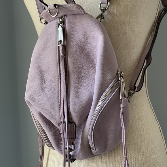 Rebecca Minkoff Lavender Suede Mini Julian Backpack - Picture 2 of 7
